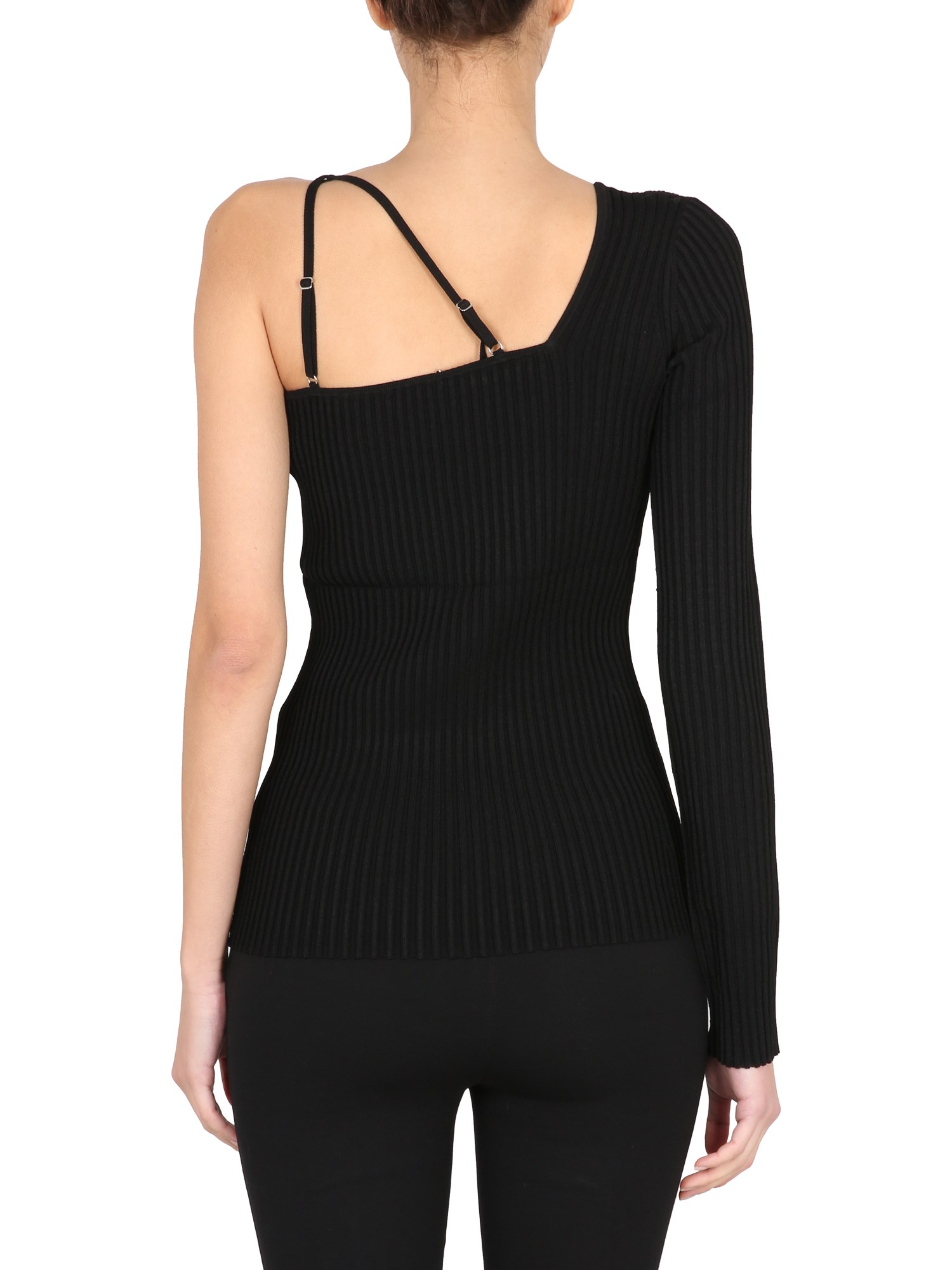 One-Shoulder Knit Top by Helmut Lang