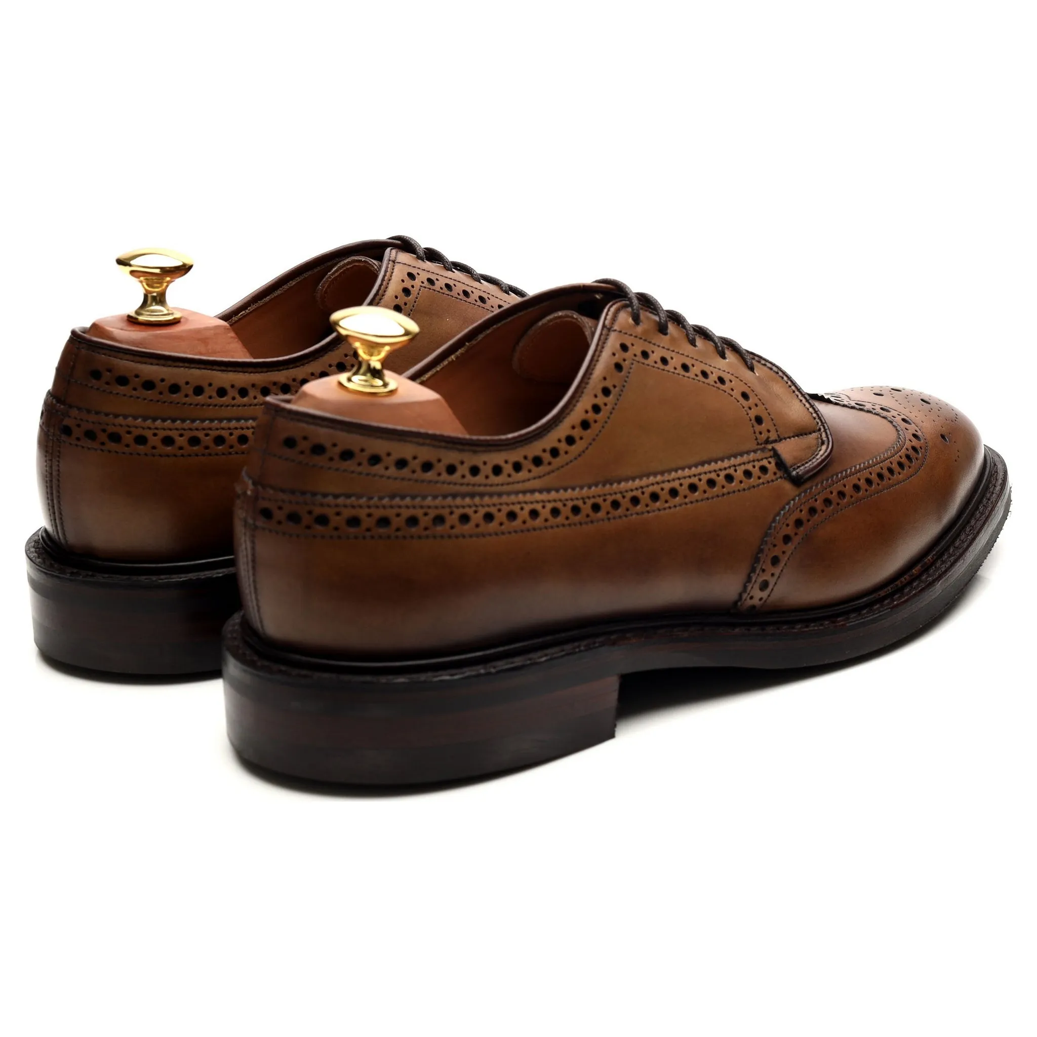 Herring 'Canning' Brown Leather Derby Brogues UK 9.5 F