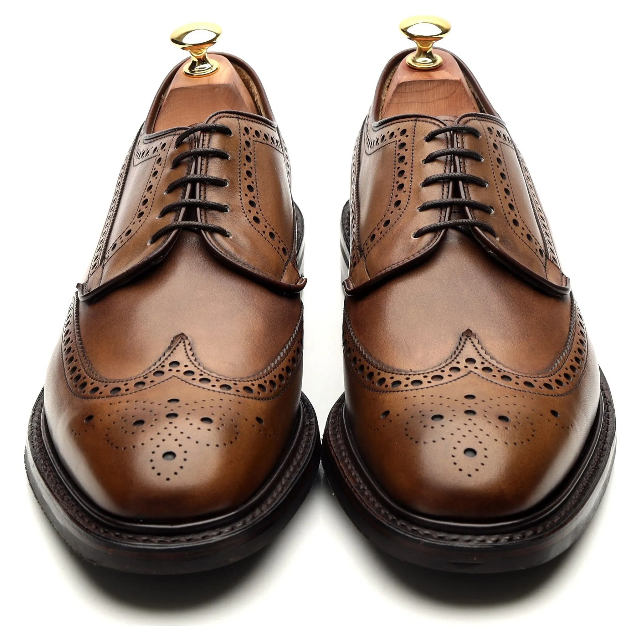 Herring 'Canning' Brown Leather Derby Brogues UK 9.5 F