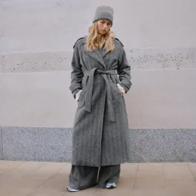 Herringbone Wool Mix Coat