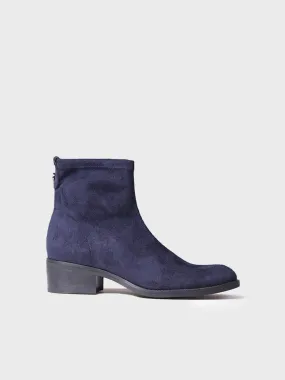 High boots for women in lycra in Navy - TULA-LA