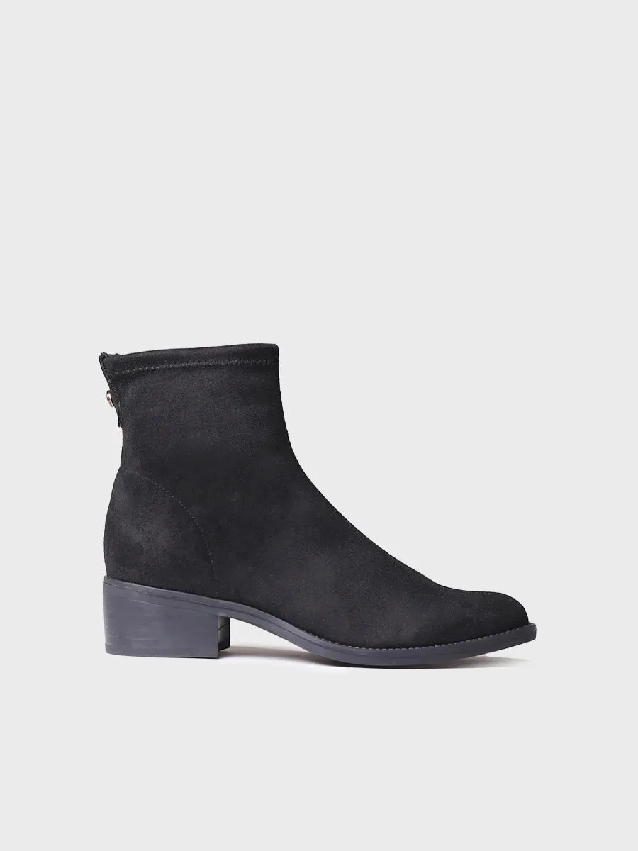 High boots for women in lycra in Navy - TULA-LA