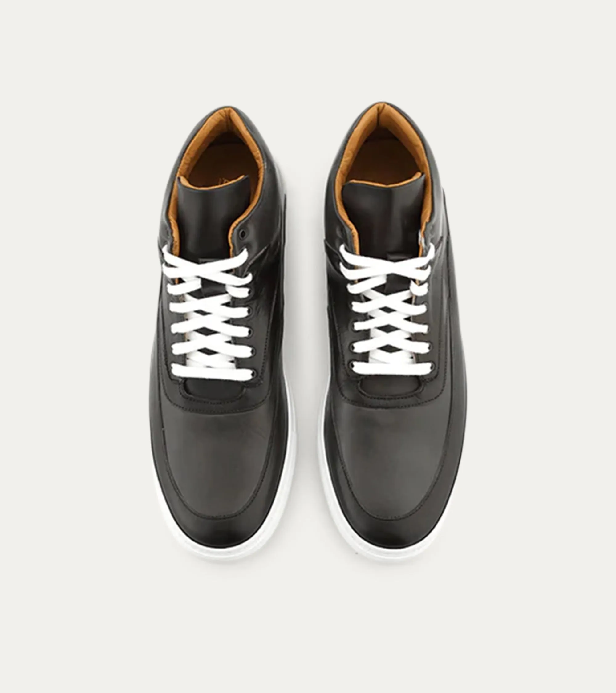 High Top Dress Sneakers In Black & Grey Smoke