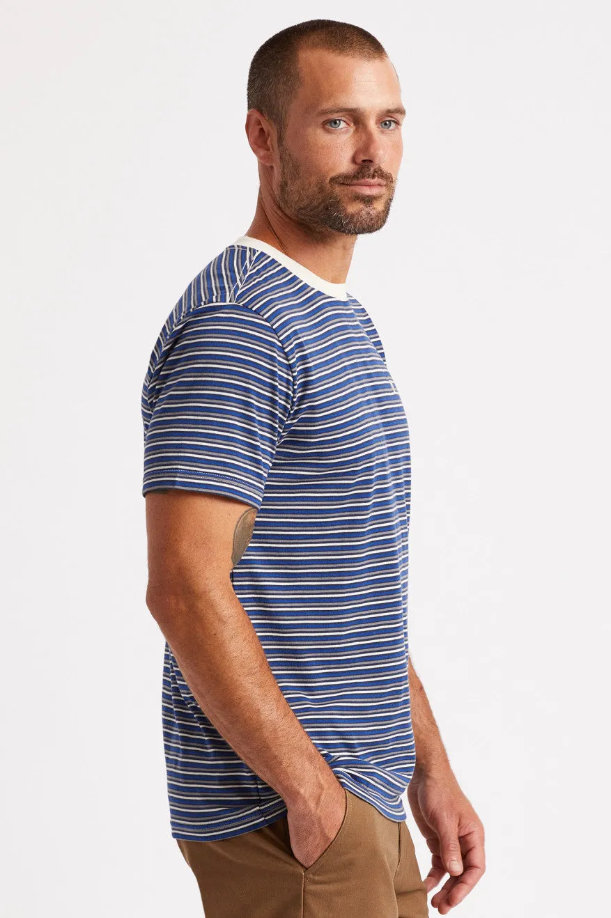 Hilt Mini Stripe S/S Knit - Off White