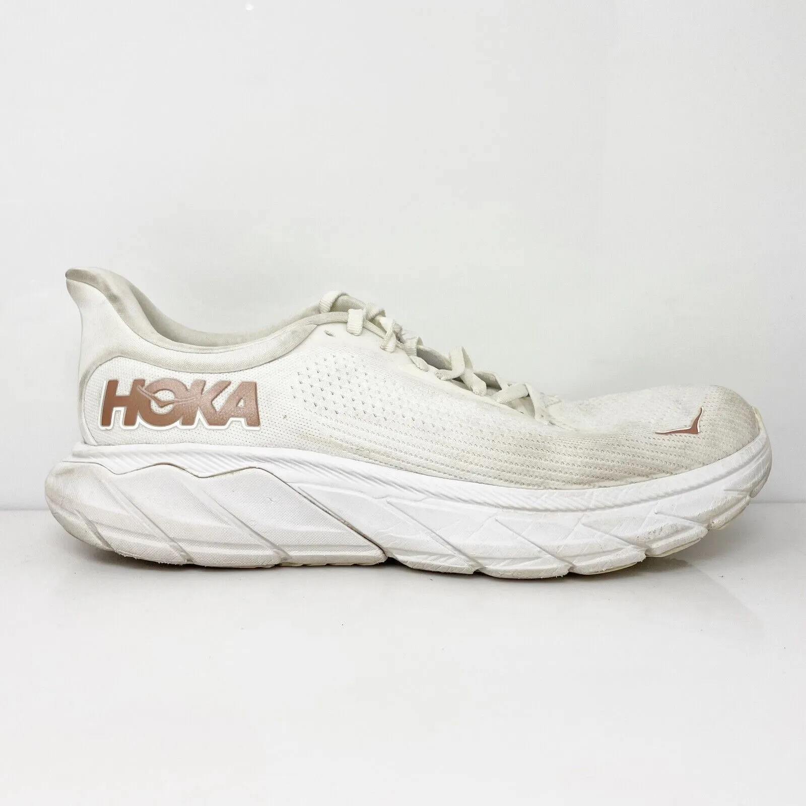 Hoka One One Womens Arahi 7 1147851 BSG White Running Shoes Sneakers Size 10 B