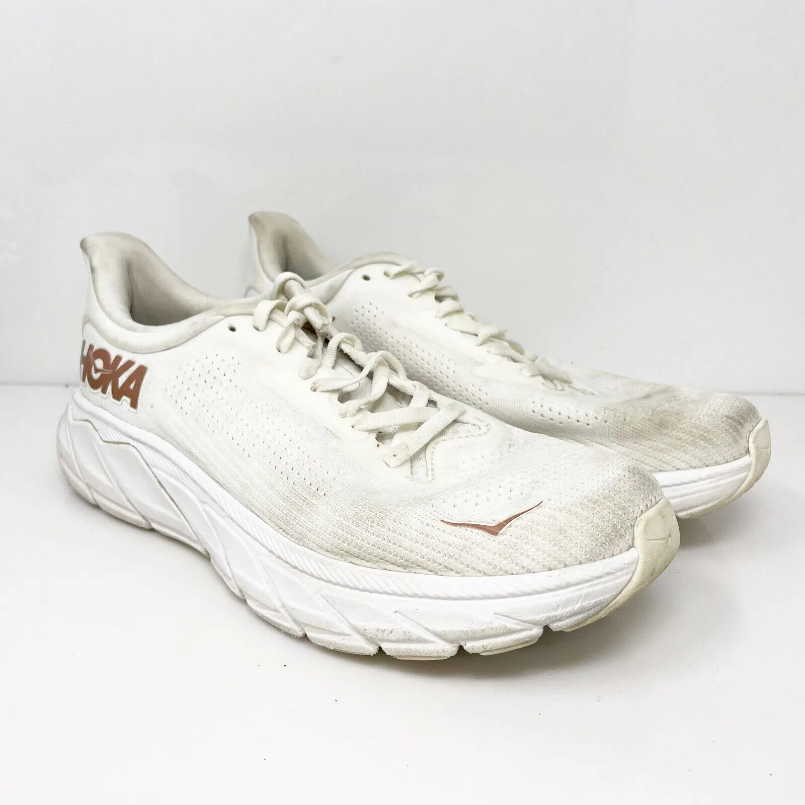 Hoka One One Womens Arahi 7 1147851 BSG White Running Shoes Sneakers Size 10 B