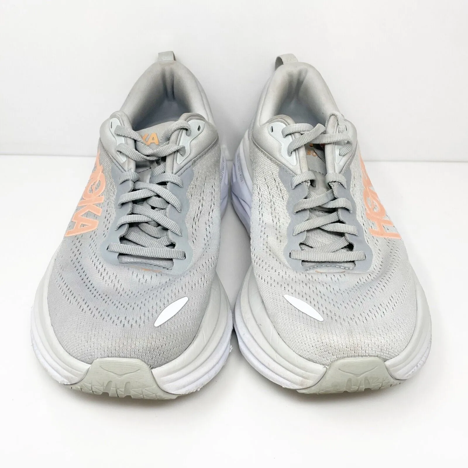 Hoka One One Womens Bondi 8 1127954 HMLR Gray Running Shoes Sneakers Size 9.5 D