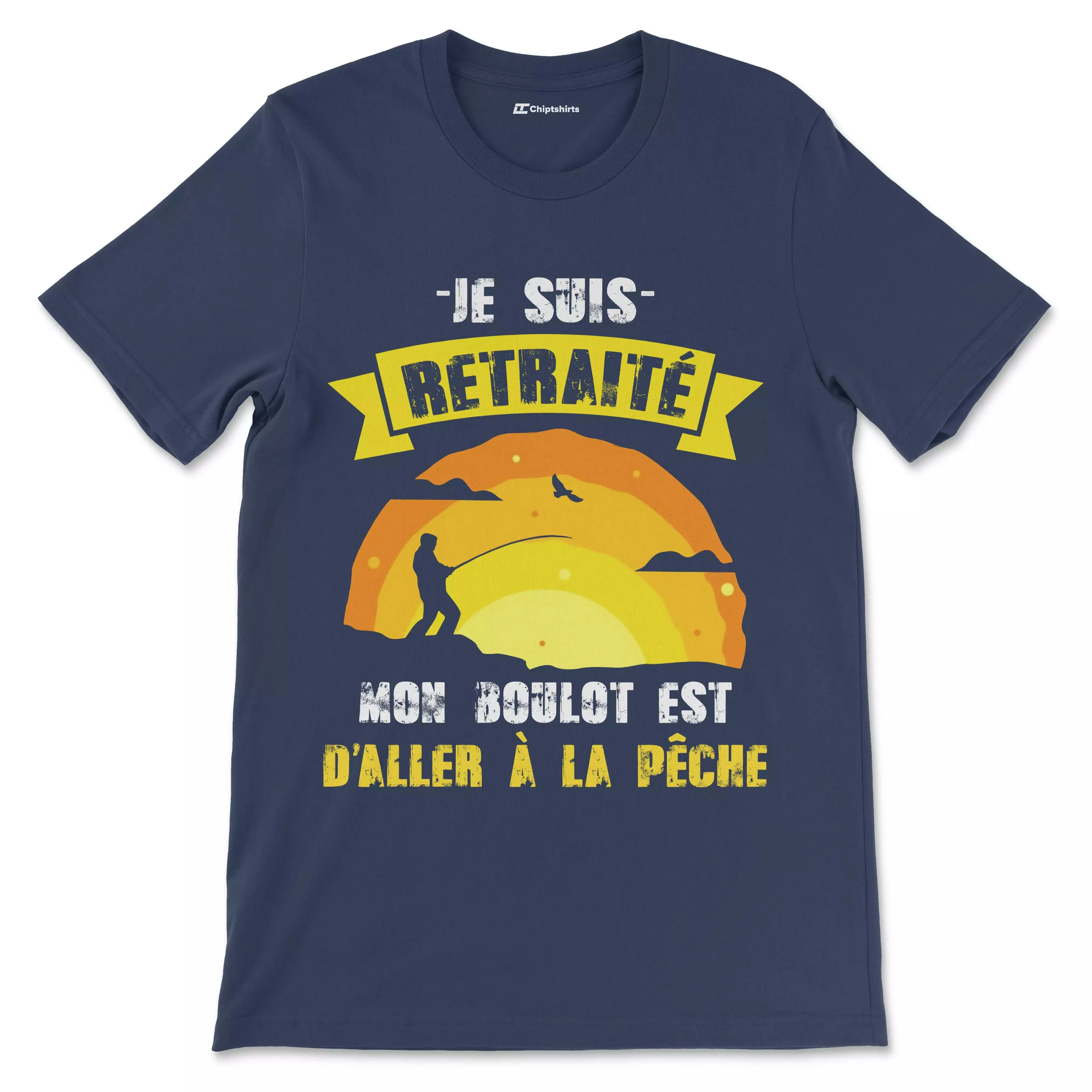 Retired Man Fishing Retirement Gift T-shirt.