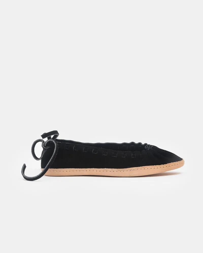 Hopi Black Suede Moccasins