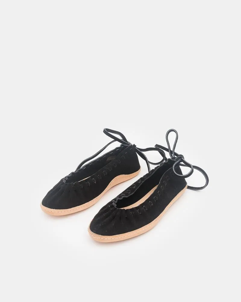 Hopi Black Suede Moccasins