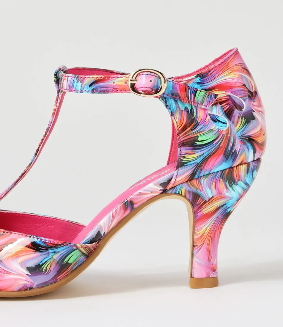 I LOVE BILLY Marie Bright Swirl Patent Pu Heels