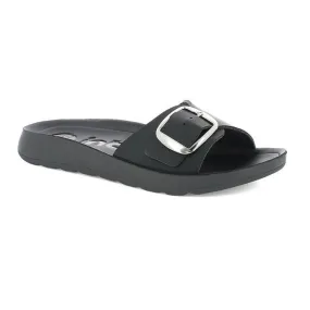 INBLU AG 03 Ciabatte Donna Slide Fascia Con Fibbia Nero