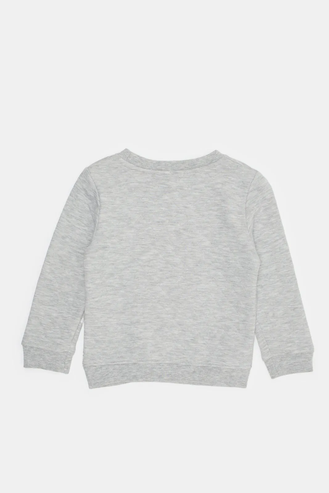 Infant Boys Grey Jacquard Sweatshirt