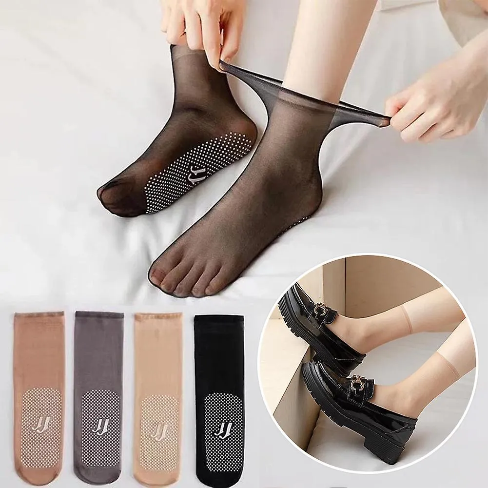 Invisible Non-Slip Crystal Silk Socks for High Heels