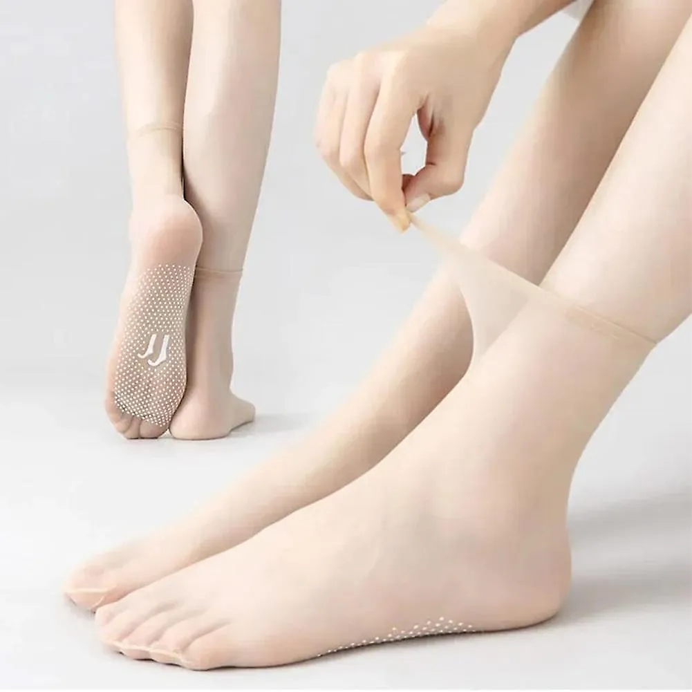 Invisible Non-Slip Crystal Silk Socks for High Heels