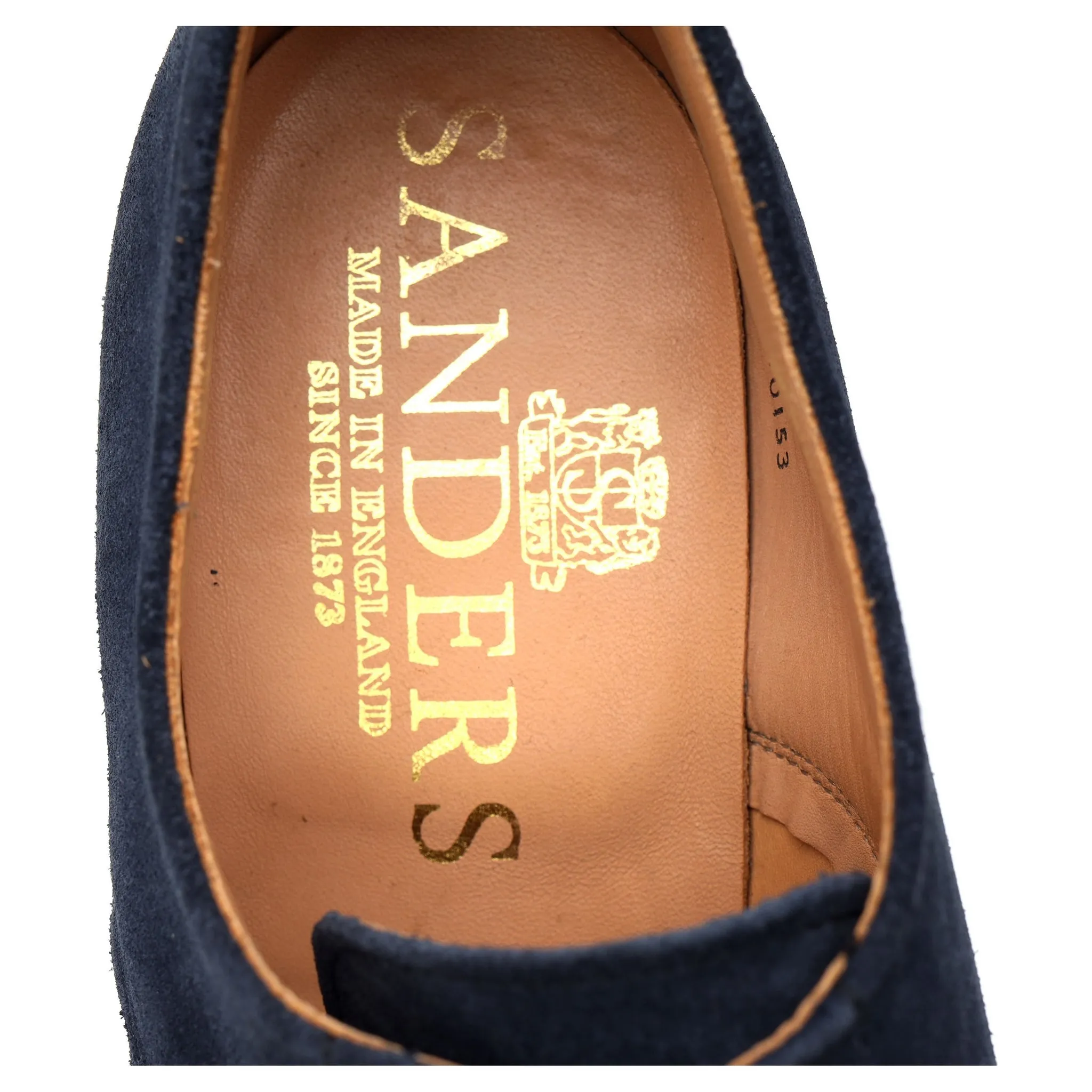 'Jack' Navy Blue Suede Derby UK 9 F