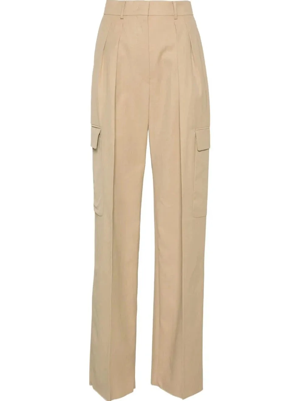 Jacopo straight-leg high-rise woven-blend trousers, Khaki