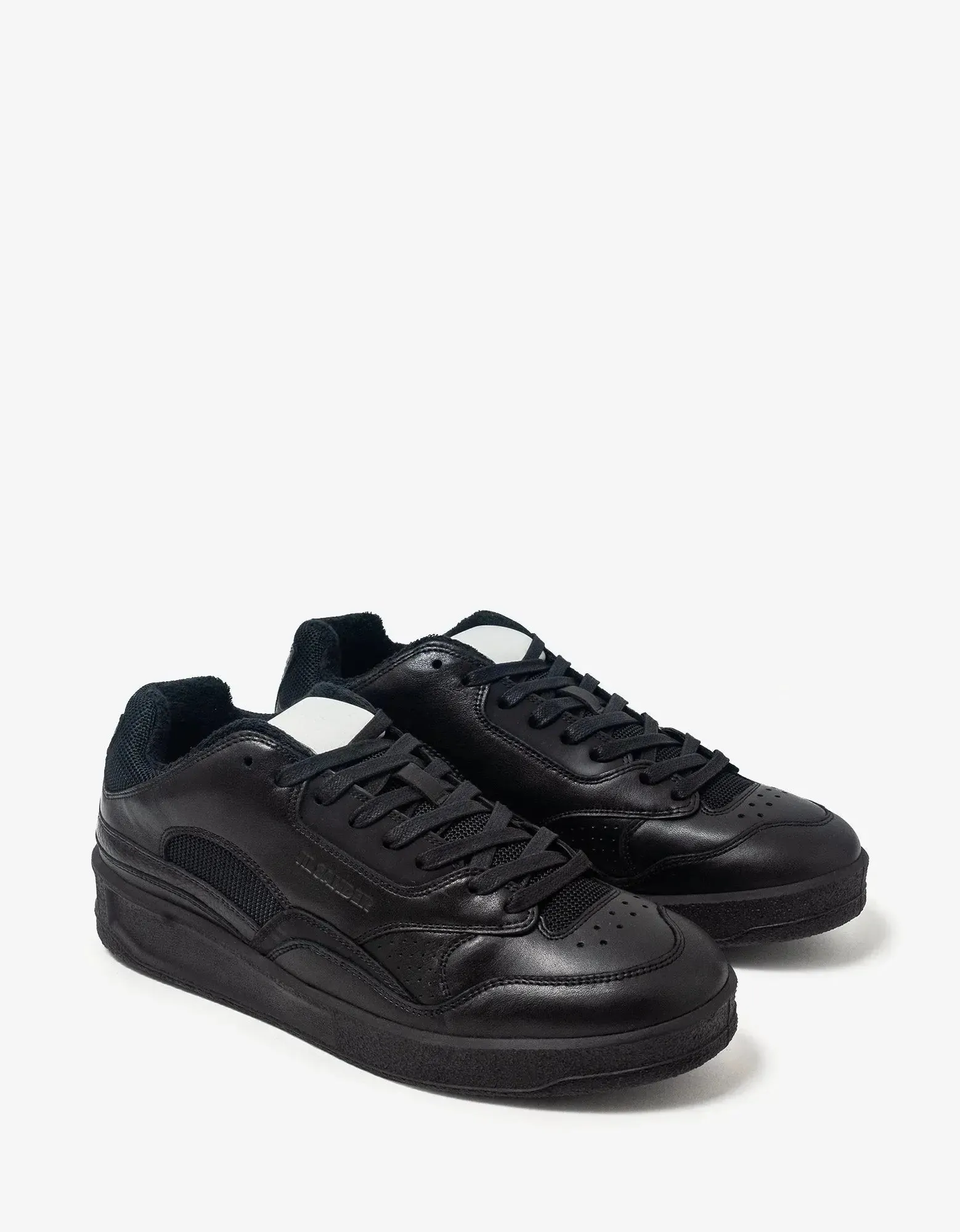 Jil Sander Black Leather Trainers