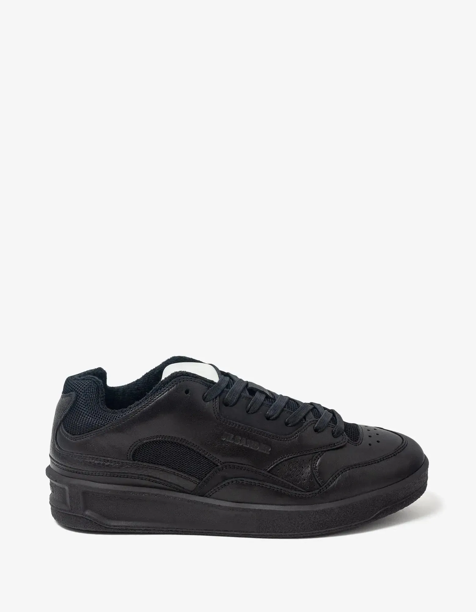 Jil Sander Black Leather Trainers