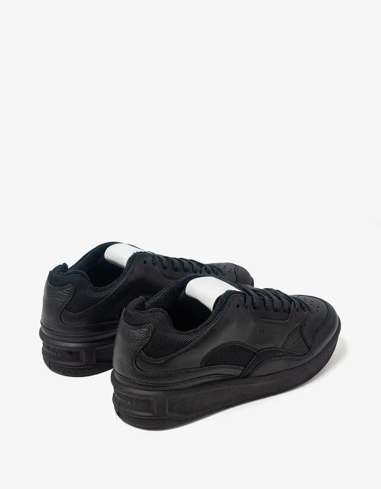 Jil Sander Black Leather Trainers