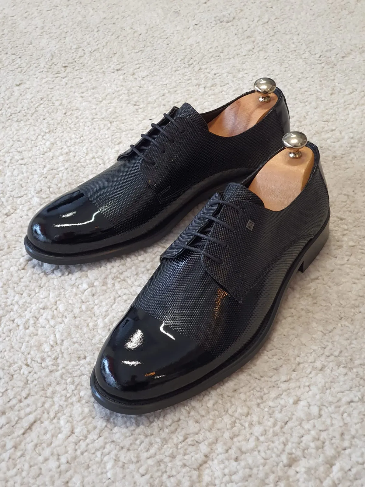 Julami Black Derby Shoes