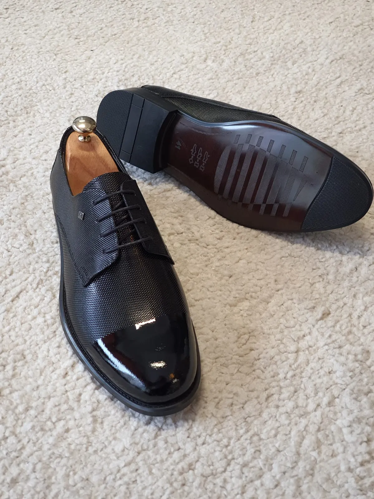 Julami Black Derby Shoes