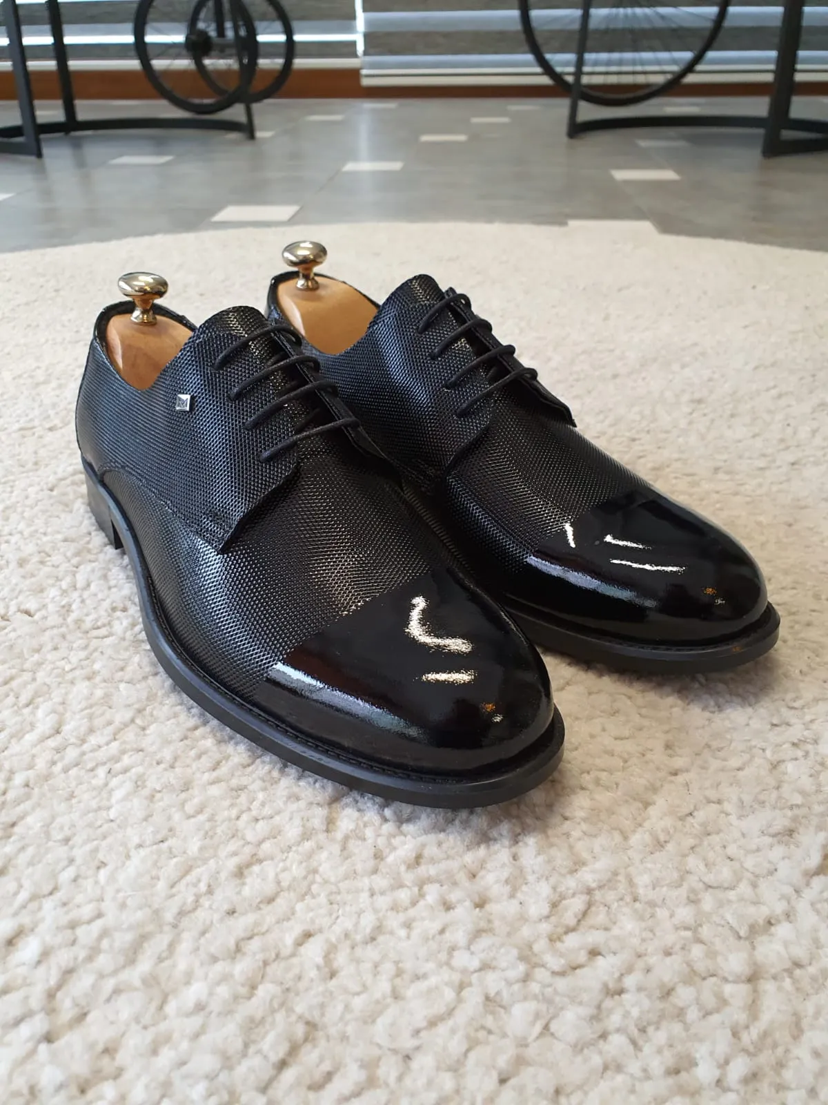 Julami Black Derby Shoes