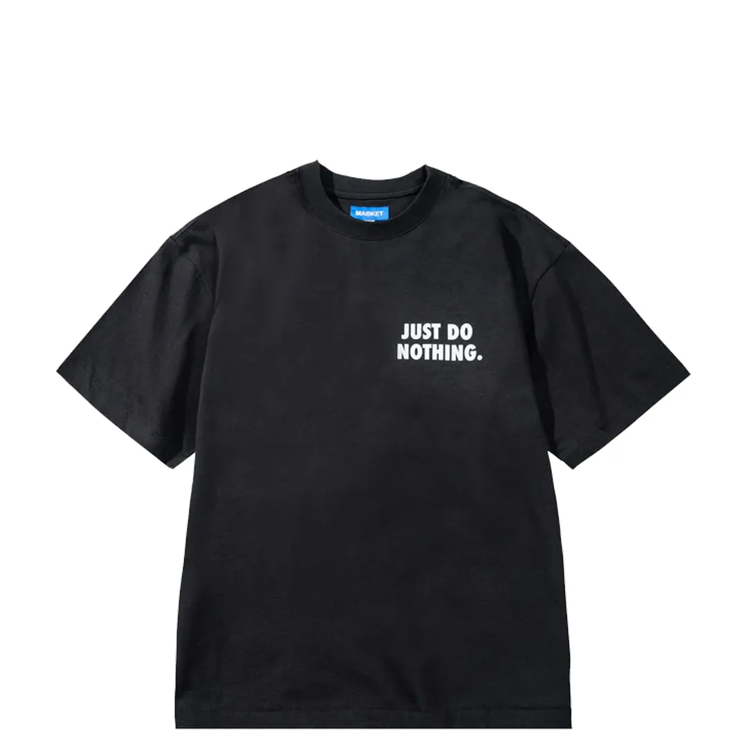 JUST DO NOTHING FALL T-SHIRT WASHED BLACK