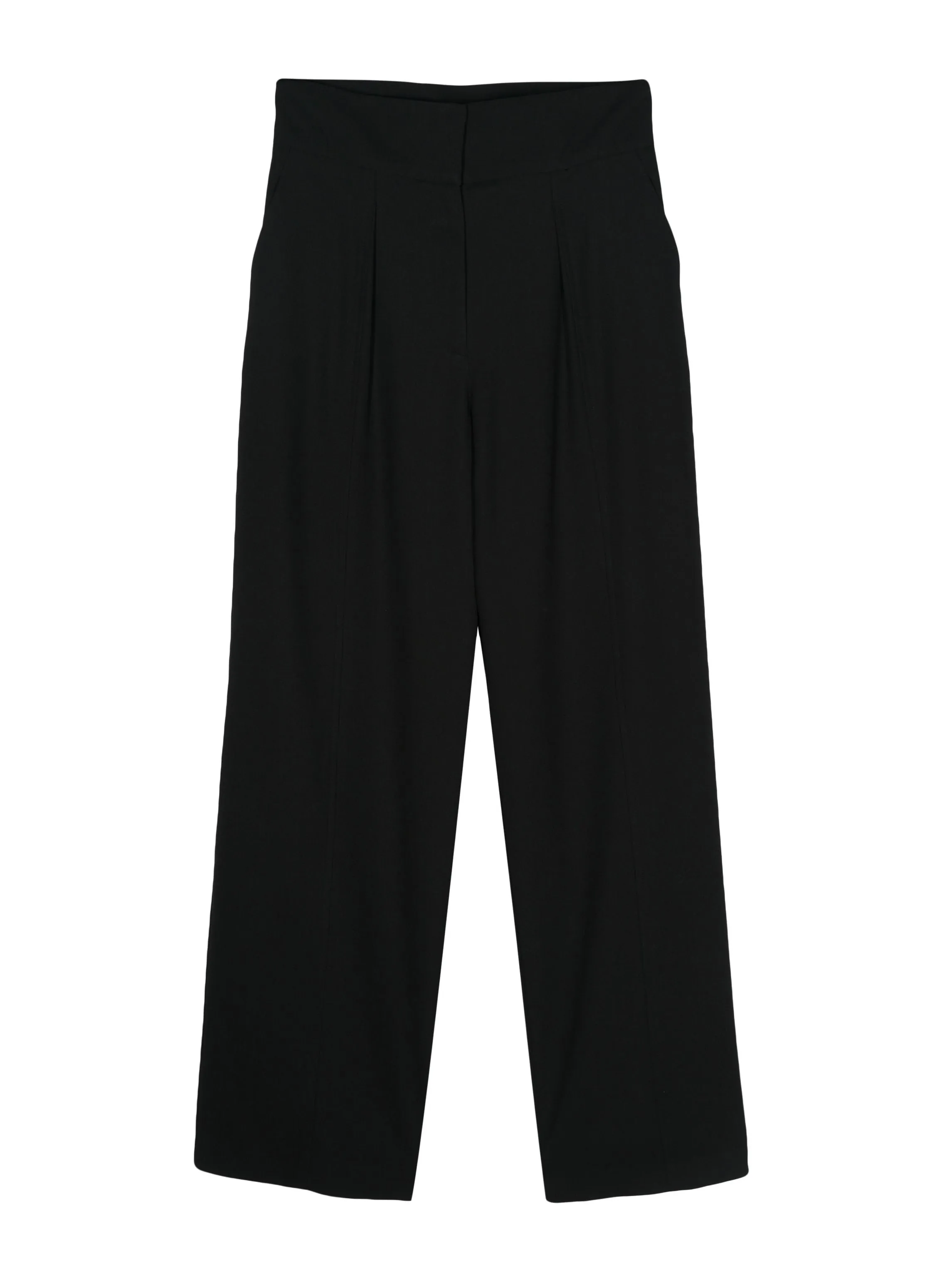 KAIRI high-waist straight cut trousers, black