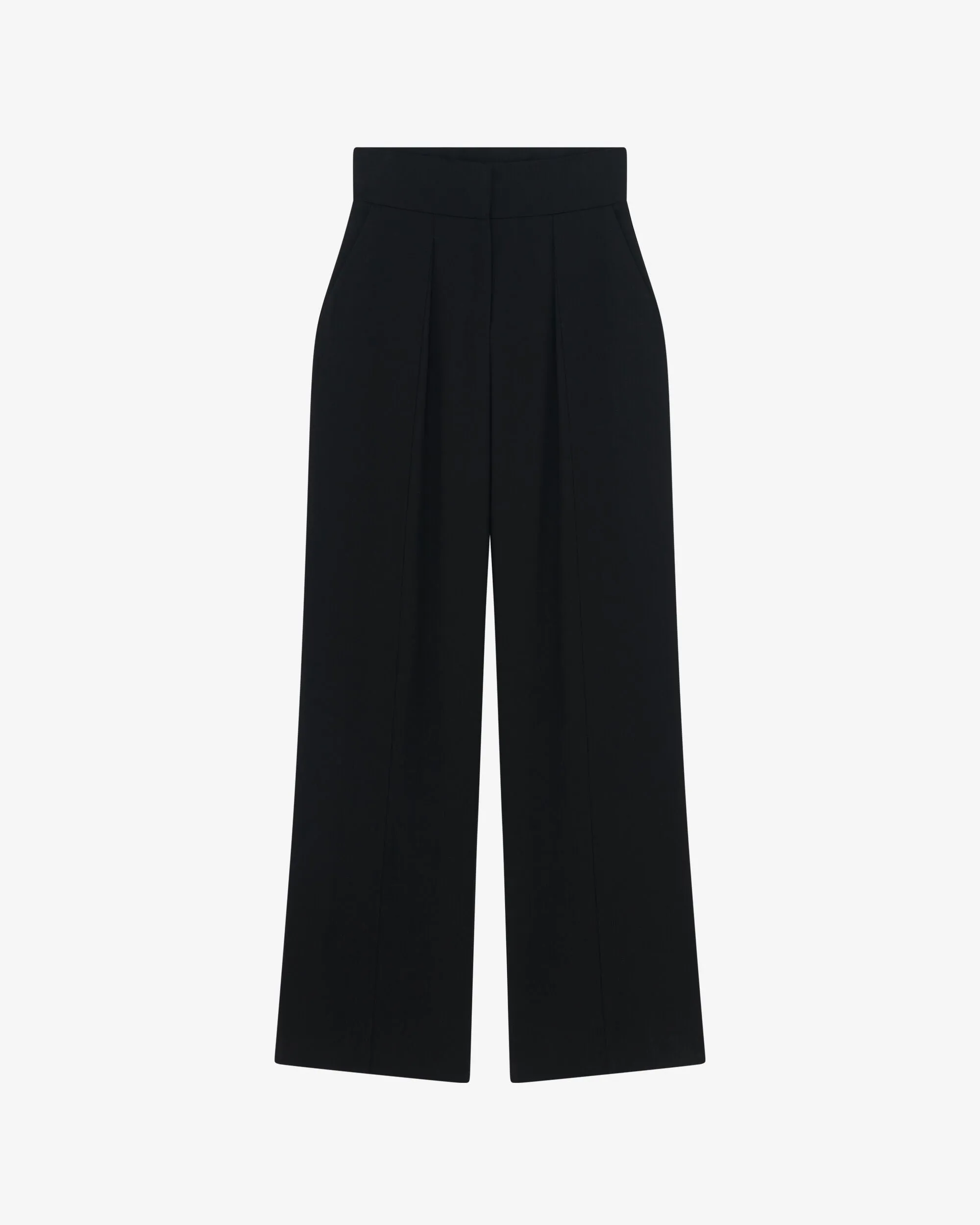 KAIRI high-waist straight cut trousers, black