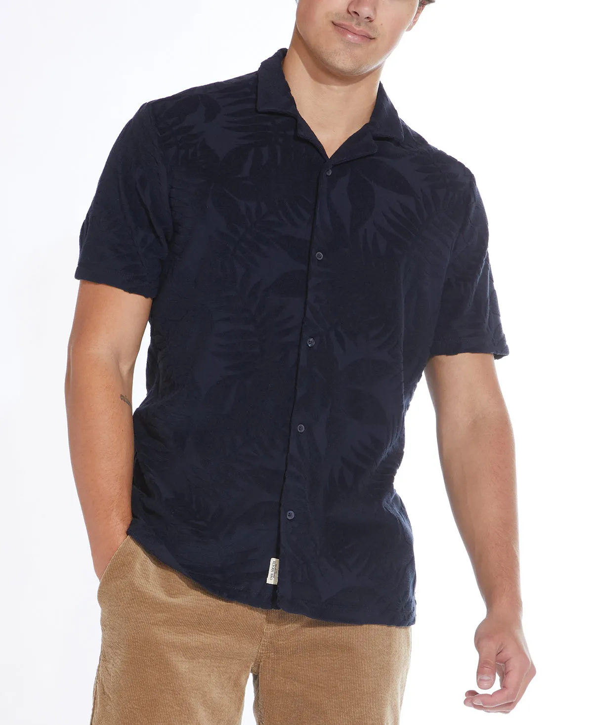 Kanoa Knit Resort Shirt in Dark Navy