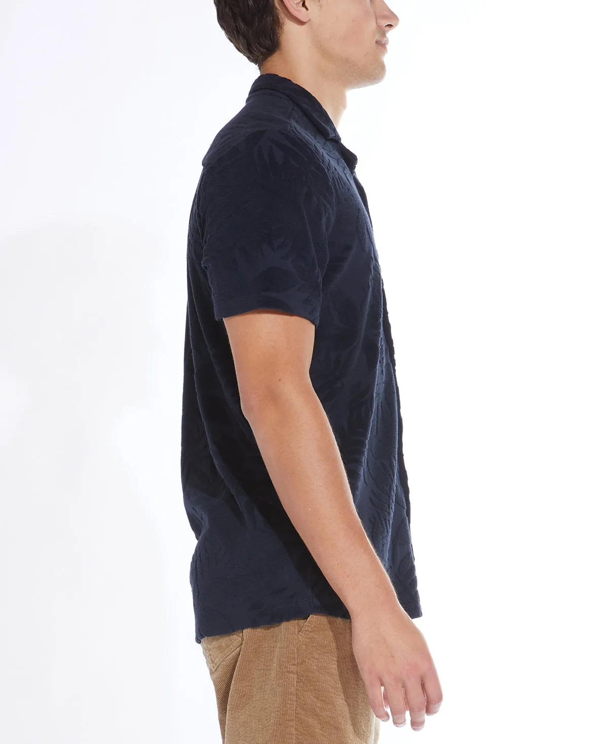 Kanoa Knit Resort Shirt in Dark Navy