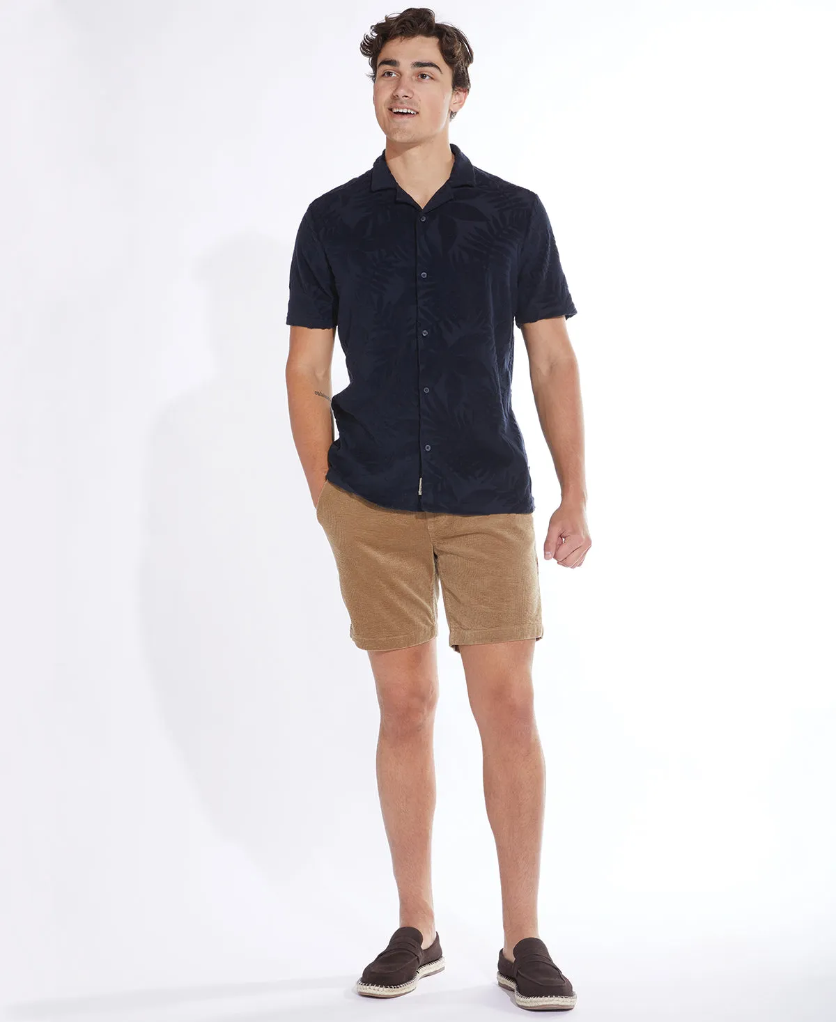 Kanoa Knit Resort Shirt in Dark Navy