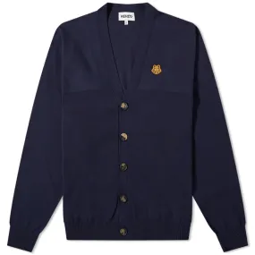 Kenzo Tiger Crest Navy Blue Knit Cardigan