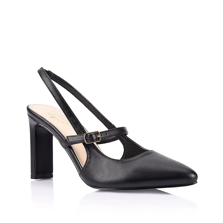 Kimchi Slingback Block Heels - Black