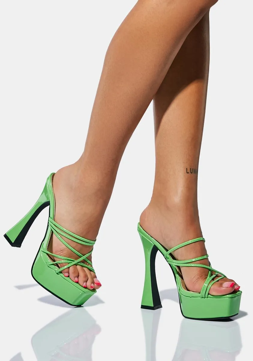 Kiwi Wish For The Best Platform Heels-