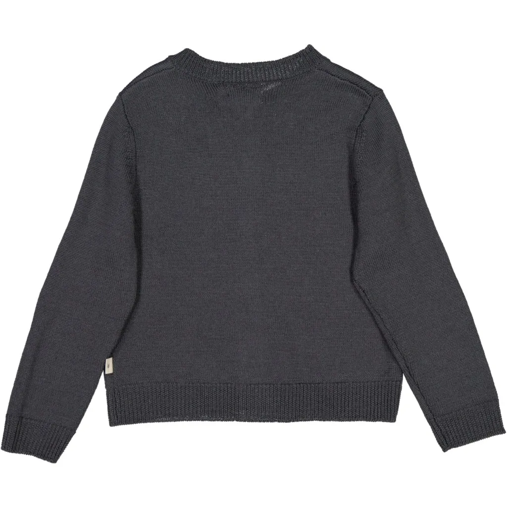 Knit Cardigan Acorn - black granite