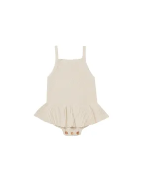 Knit Ruffle Romper (natural)