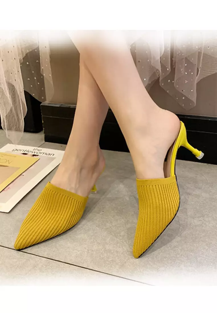 Knitted Fabric Mid Heels VL668