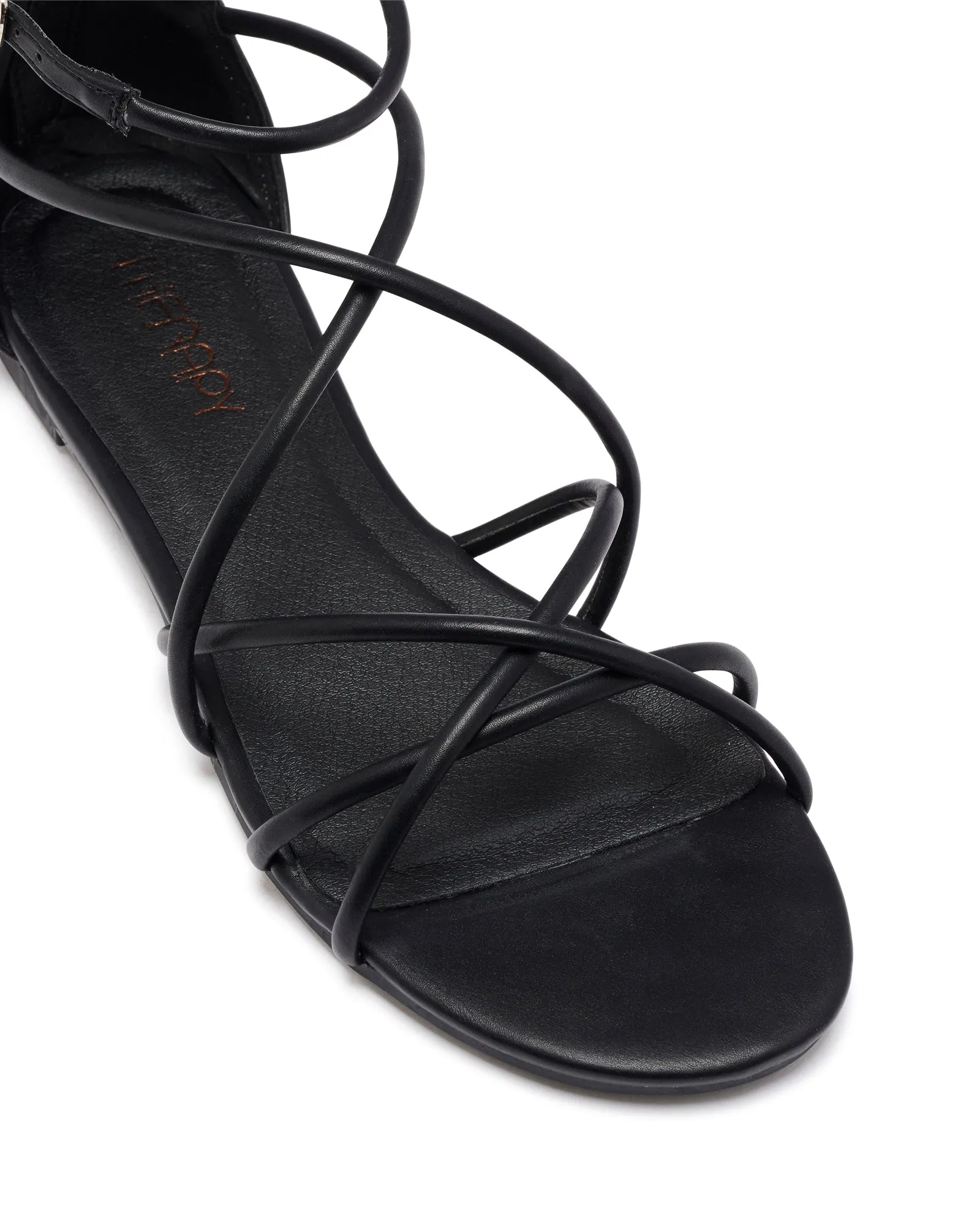 Krome Flat Sandal Black