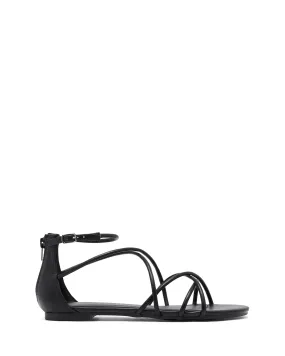 Krome Flat Sandal Black