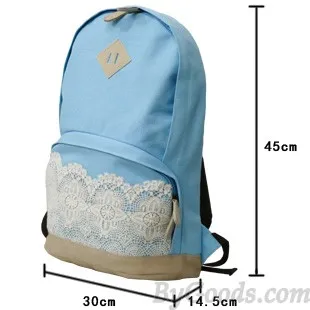 Lace Canvas Backpacks - Fresh, Simple, and Cute