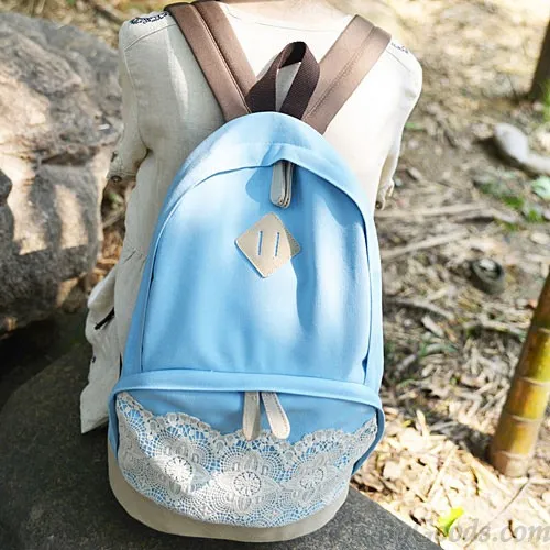 Lace Canvas Backpacks - Fresh, Simple, and Cute