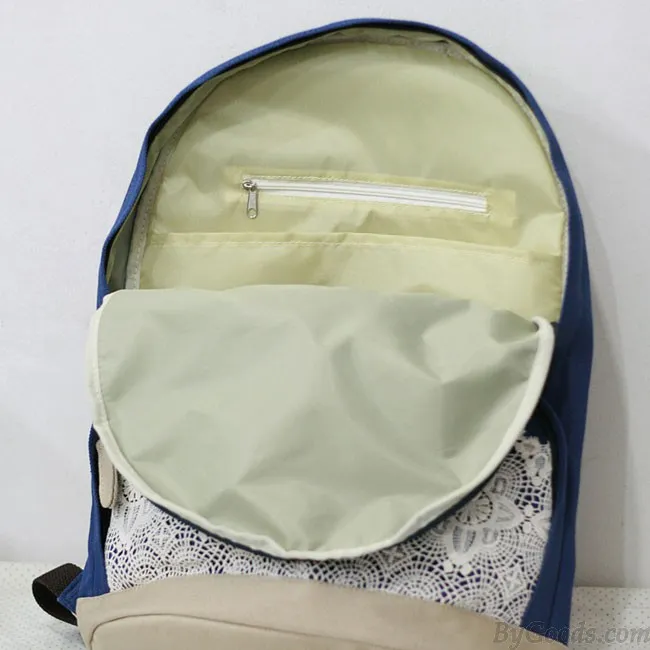 Lace Canvas Backpacks - Fresh, Simple, and Cute