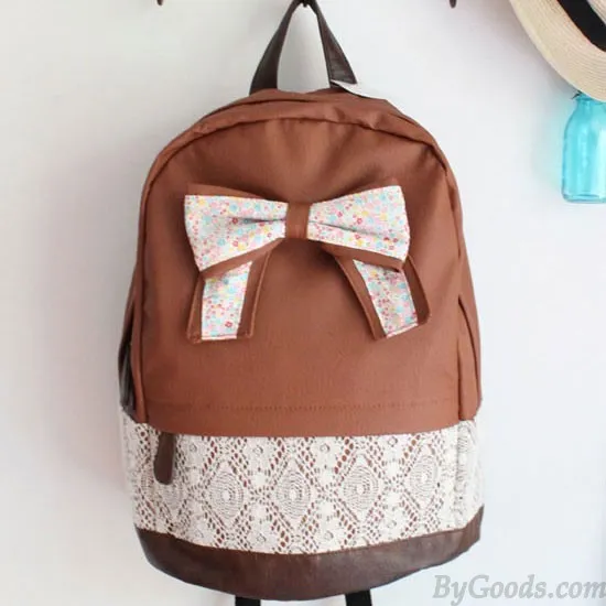 Lace Floral Bow Backpacks