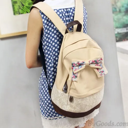 Lace Floral Bow Backpacks