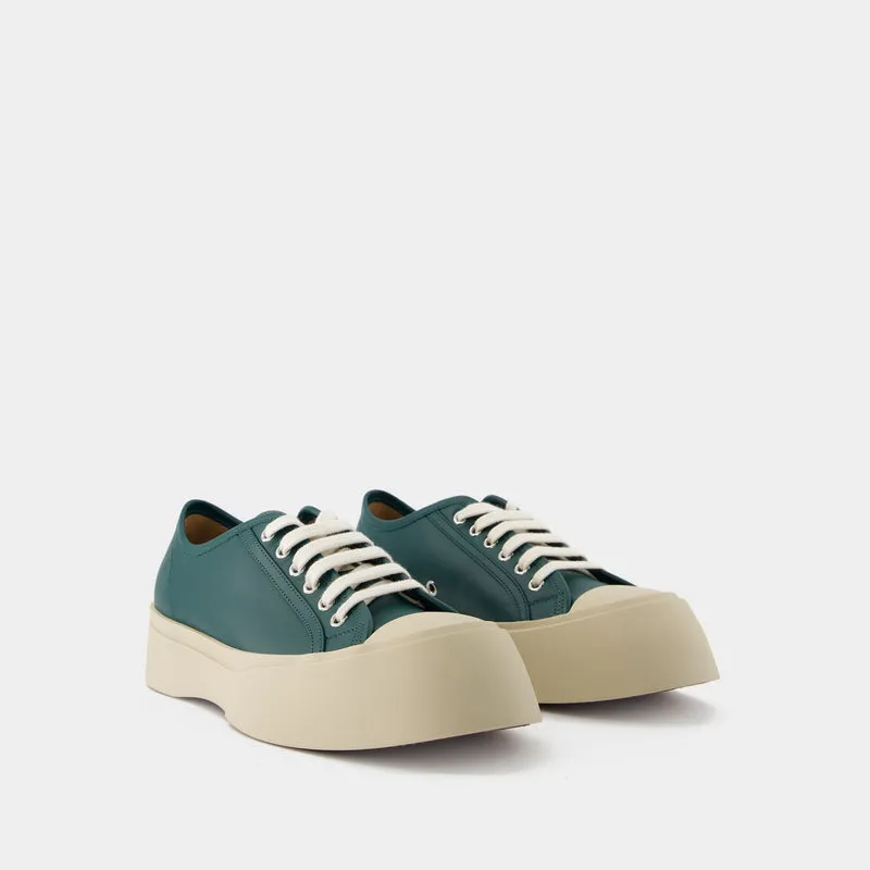 Lace Up Sneakers - Marni - Leather - Green