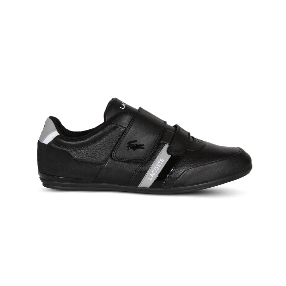 LACOSTE 7-45CMA00182A2 MISANO STRAP MN'S (Medium) Black/Light Grey Leather & Synthetic Lifestyle Shoes