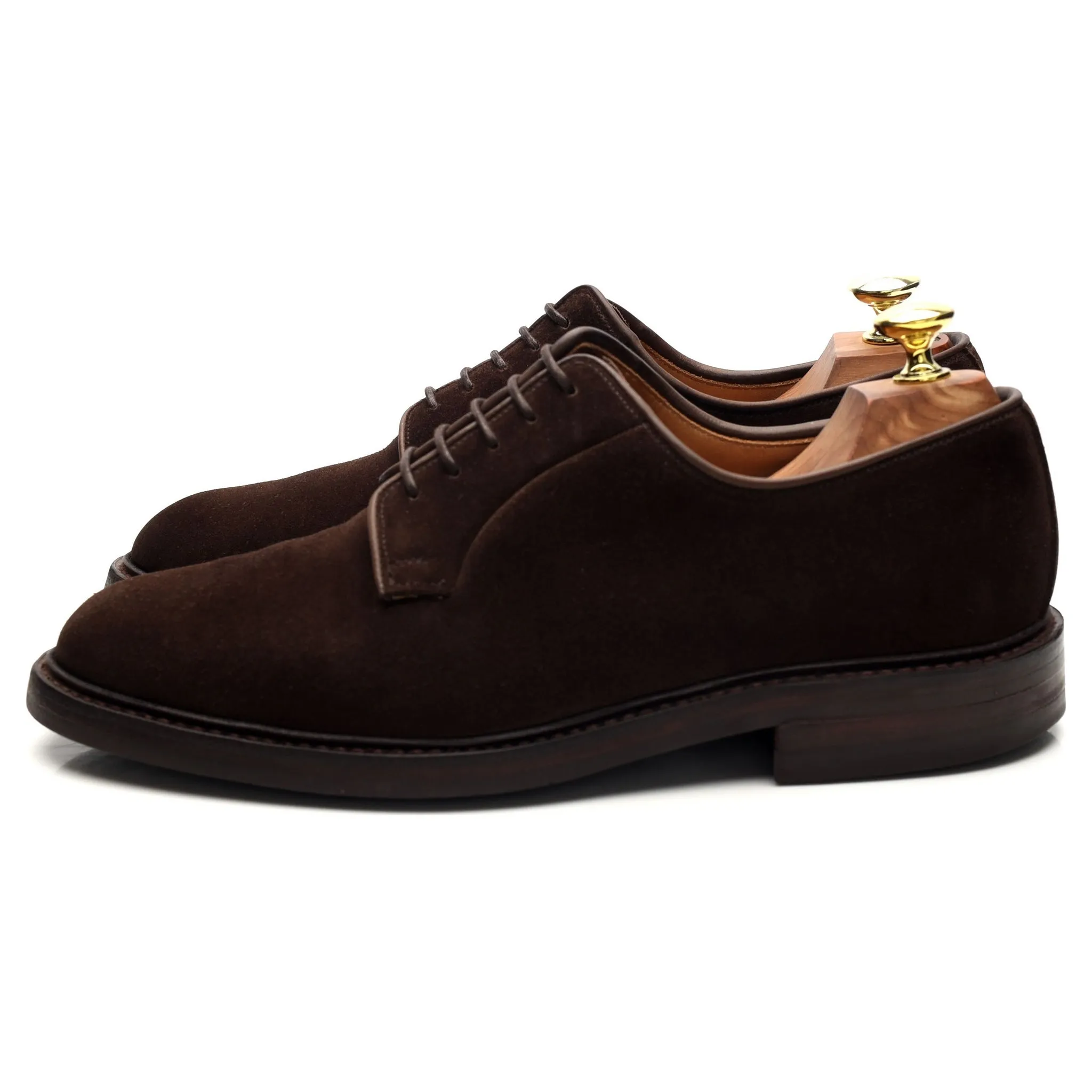 'Lanark 3' Dark Brown Suede Derby UK 7 E