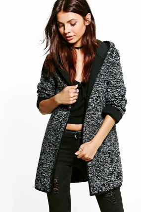 Laura Hooded Boucle Coat